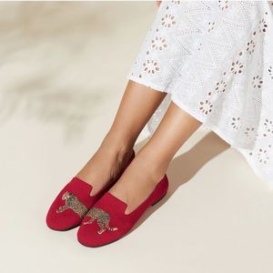 VIVAIA Ballet Flat Round-Toe Embroidered Loafers (Audrey) Flats Size 8